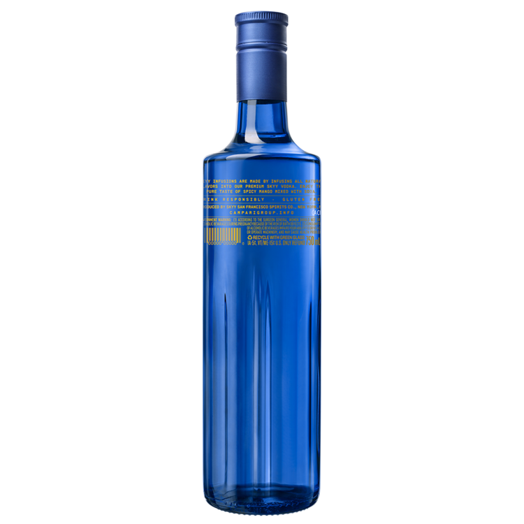 Skyy Spicy Mango Flavored Vodka Infusions 70 - 750ML - Back