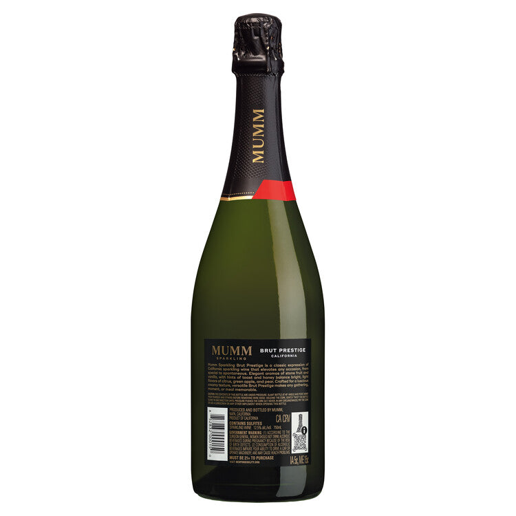 Mumm Sparkling Brut Prestige California - 750ML - Back