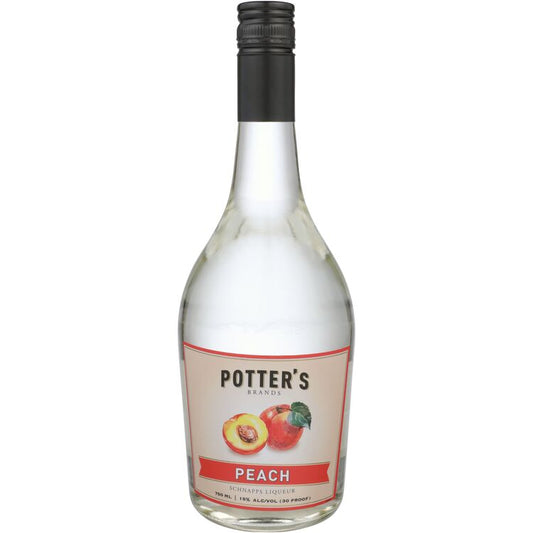 Potter's Peach Schnapps 30 - 750ML - Front