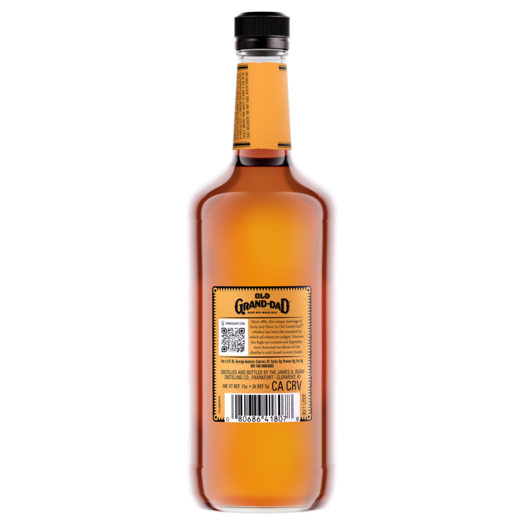 Old Grand-Dad Straight Bourbon 80 - 1.0L - Back