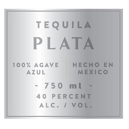 Riazul Tequila Plata 80 - 750ML - Front Label
