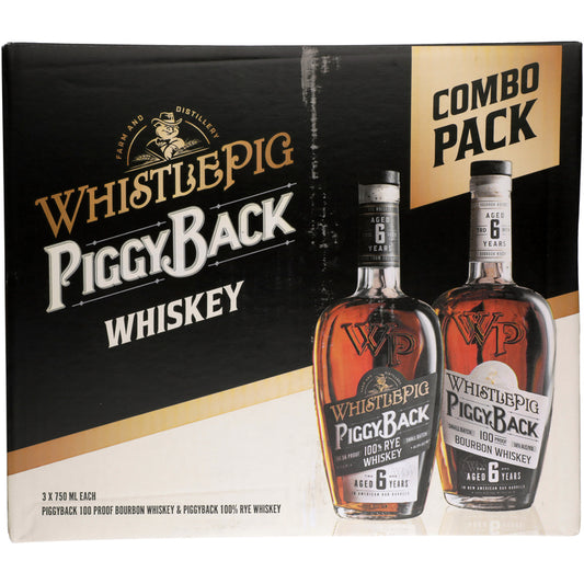 Whistlepig Piggyback In New American Oak Barrels Combo 3 Each Rye 6 Yr - 750ML