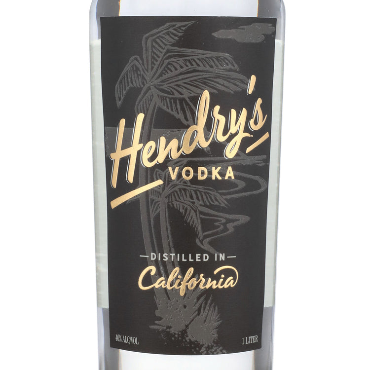 Hendry's Vodka 80 - 1.0L - Front Label