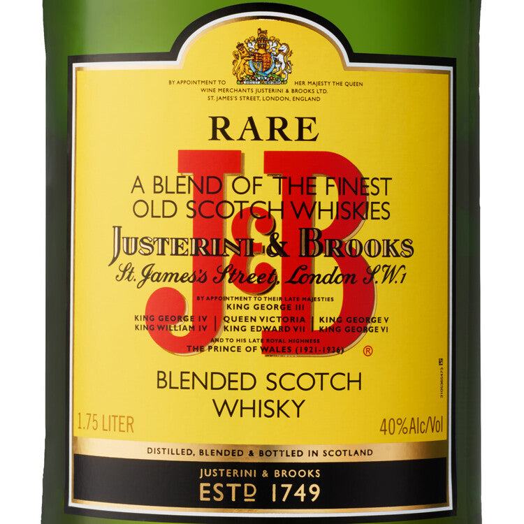 J&B Blended Scotch Rare 80 - 1.75L - Front Label