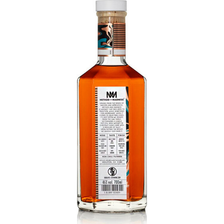 Method And Madness Single Pot Still Irish Whiskey Finished In French C - 700ML - Back