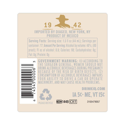 Don Julio Tequila Anejo 80 - 750ML - Back Label