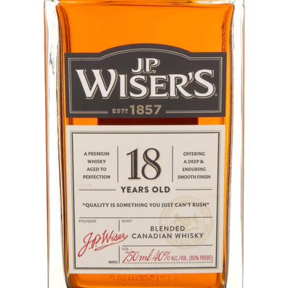 J.P. Wiser'S Canadian Whisky Deluxe Very Old 18 Yr 80 - 750ML