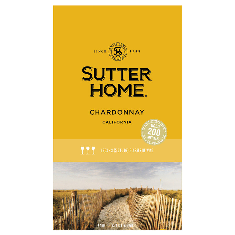 Sutter Home Chardonnay California - 500ML - Front Label