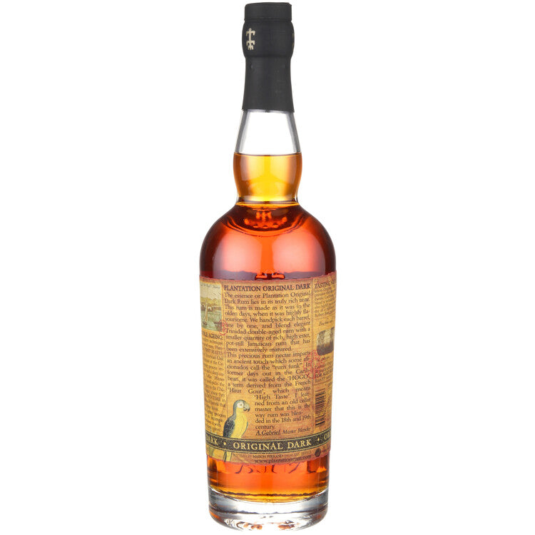 Planteray Dark Rum Original Dark 80 - 750ML - Back
