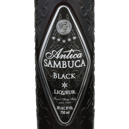 Antica Sambuca Black Superiore 76 - 750ML - Front Label