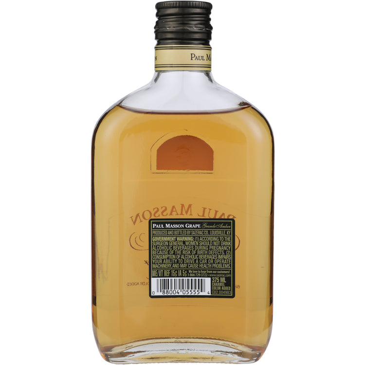 Paul Masson Grape Flavored Brandy Grande Amber 54 - 375ML - Back