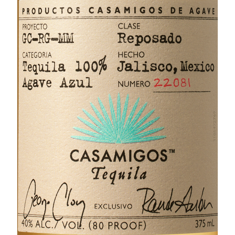 Casamigos Tequila Reposado 80 - 375ML - Front Label