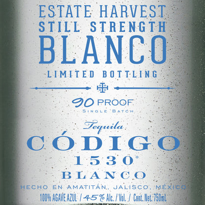 Codigo 1530 Tequila Blanco Still Strength Limited Bottling 90 - 750ML
