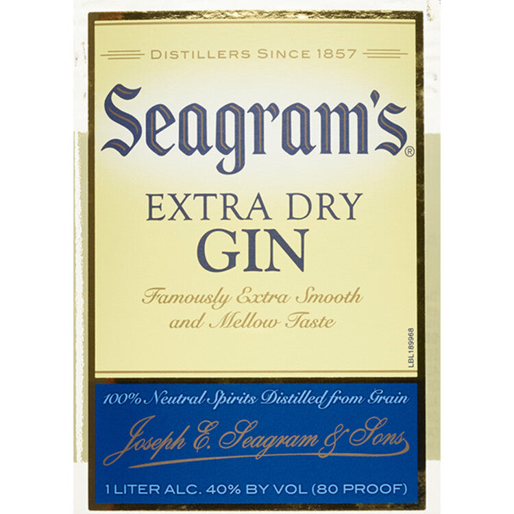 Seagram's Extra Dry Gin 80 - 1.0L - Front Label