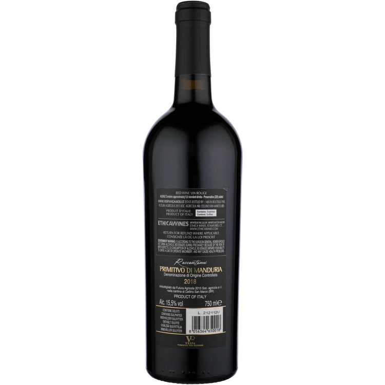 Vespa Primitivo Di Manduria Raccontami 2018 - 750ML