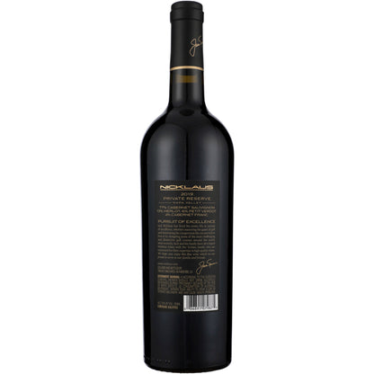Nicklaus Cabernet Sauvignon Private Reserve Napa Valley 2019 - 750ML - Back