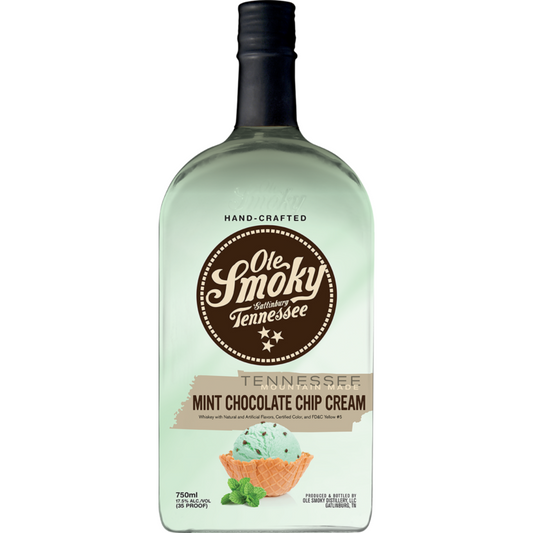 Ole Smoky Mint Chocolate Chip Cream Liqueur 35 - 750ML - Front