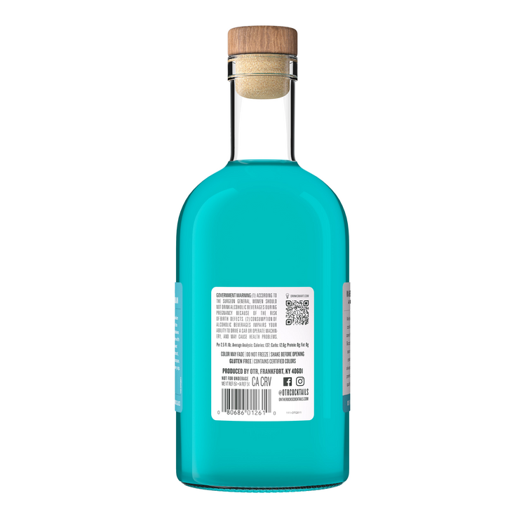 Otr-On The Rocks Blue Hawaiian With Cruzan Rum And Blue Curacao 40 - 750ML - Back