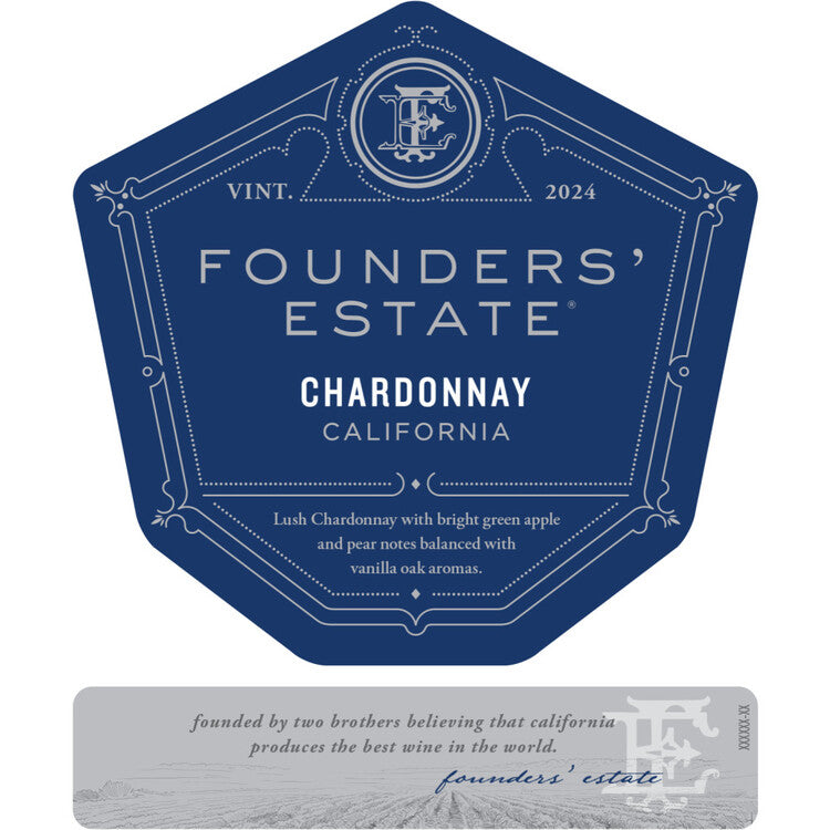 Beringer Founders' Estate Chardonnay California - 1.5L - Front Label