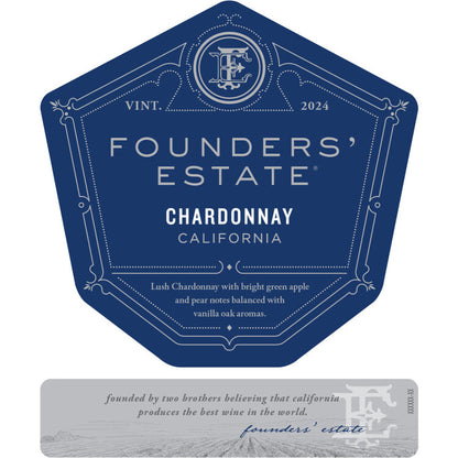 Beringer Founders' Estate Chardonnay California - 1.5L - Front Label