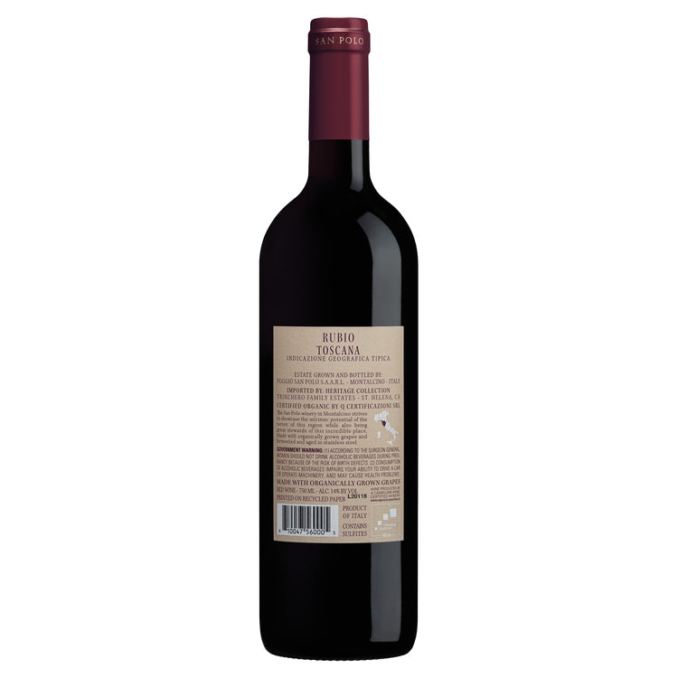 San Polo Toscana Rosso Rubio Made With Organically Grown Grapes 2022 - 750ML