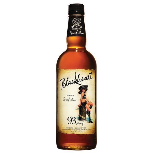 Blackheart Spiced Rum 93 - 1.0L - Front