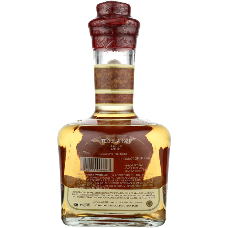 Casa 1921 Tequila Anejo 80 - 750ML - Back