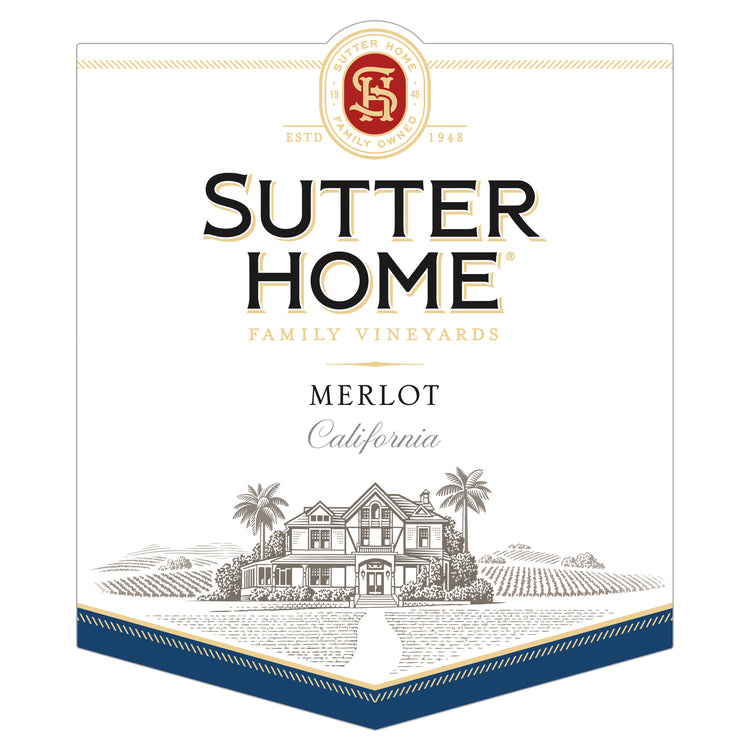 Sutter Home Merlot California - 750ML - Front Label