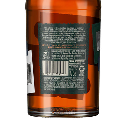 George Dickel Rye Whiskey X Leopold Bros Collaboration Blend Colimn St - 750ML