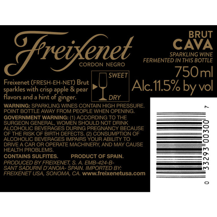 Freixenet Cava Brut Cordon Negro - 750ML