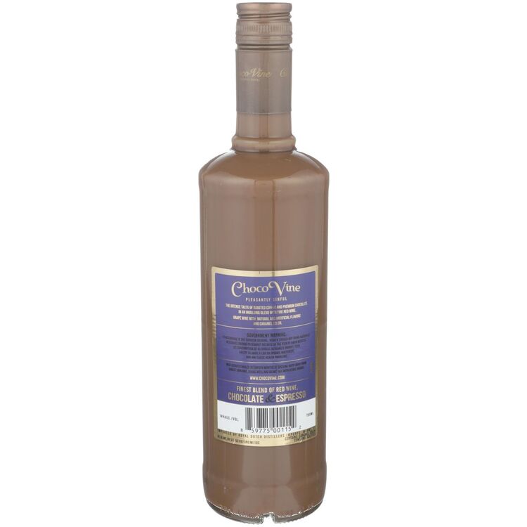 Chocovine Chocolate & Espresso Flavored Wine - 750ML - Back