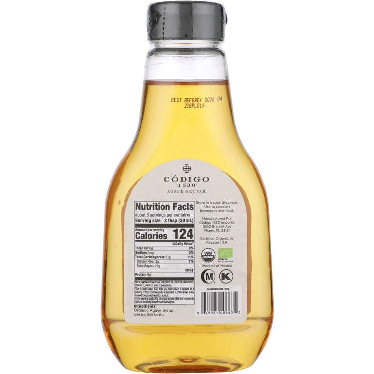 Codigo 1530 Agave Nectar - 11.6Z - Back