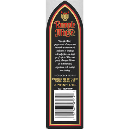 Rumple Minze Peppermint Schnapps 100 - 1.0L - Back Label