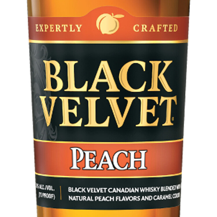 Black Velvet Peach Flavored Whiskey 70 - 750ML - Front Label