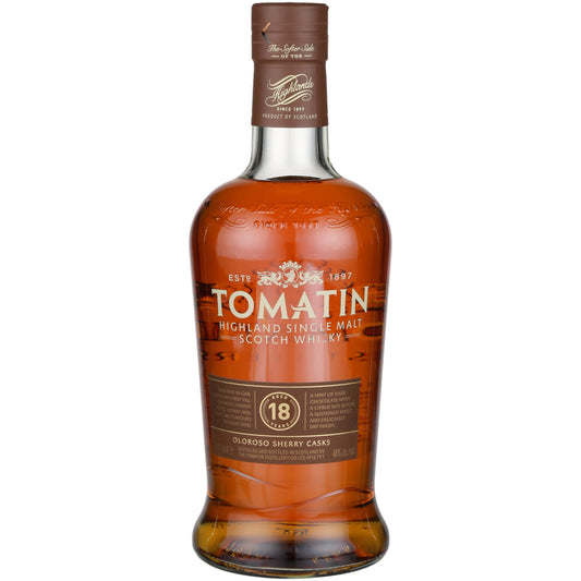 Tomatin Single Malt Scotch 18 Yr 92 - 750ML - Front