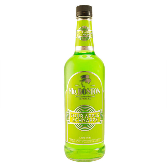 Mr. Boston Sour Apple Schnapps 30 - 750ML - Front