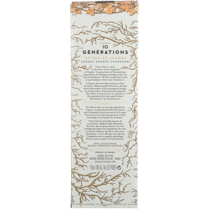 Ferrand Grande Champagne Cognac 10 Generations 92 - 750ML - Back