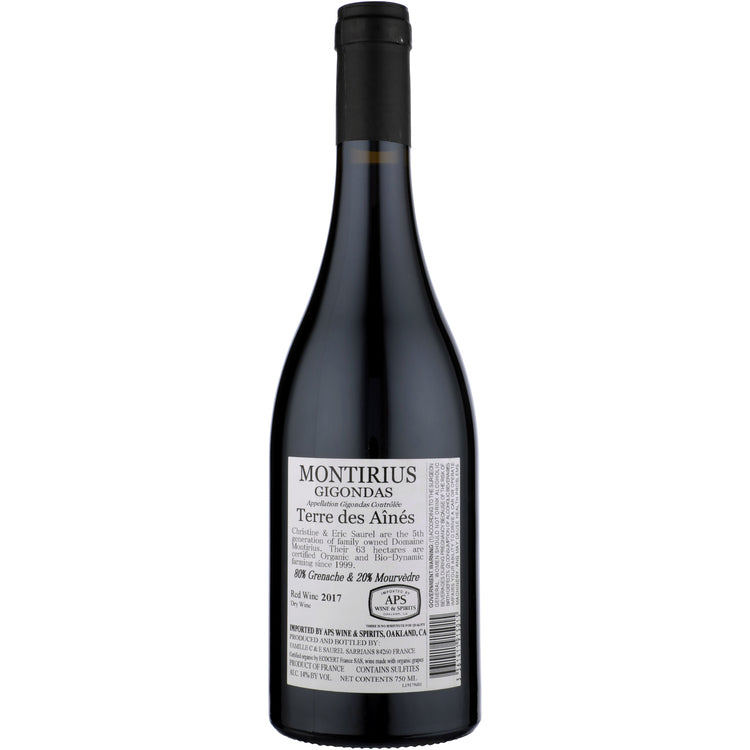 Montirius Gigondas Terre Des Aines - 750ML - Back