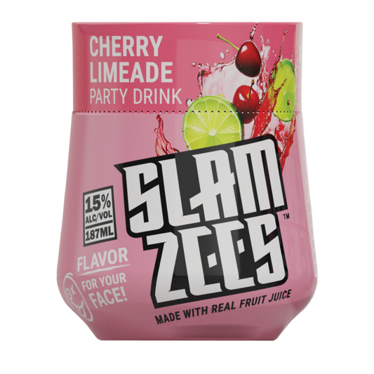 Slamzees Cherry Limeade Party Drink Wine Based Cocktail - 187ML - Front