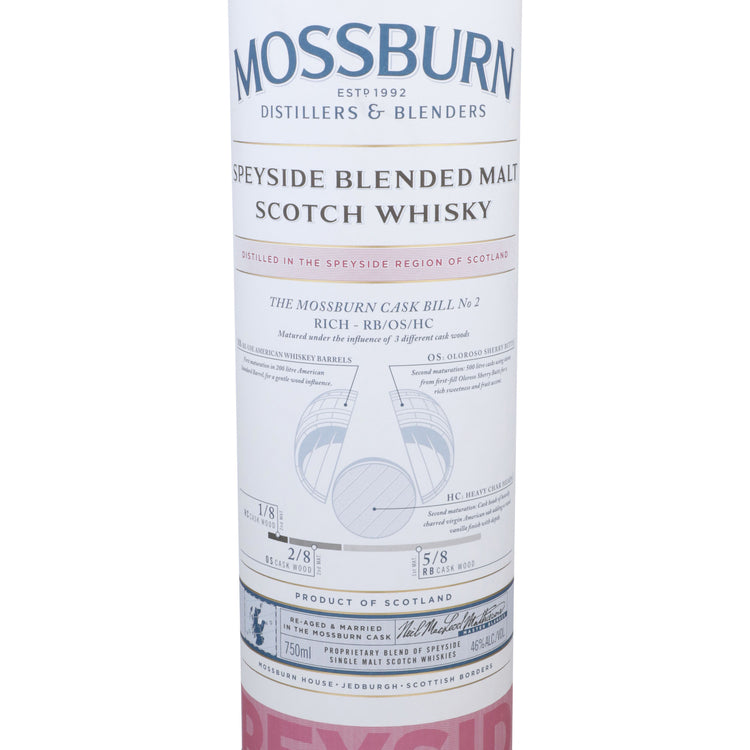 Mossburn Blended Malt Scotch Speyside 92 - 750ML - Front Label