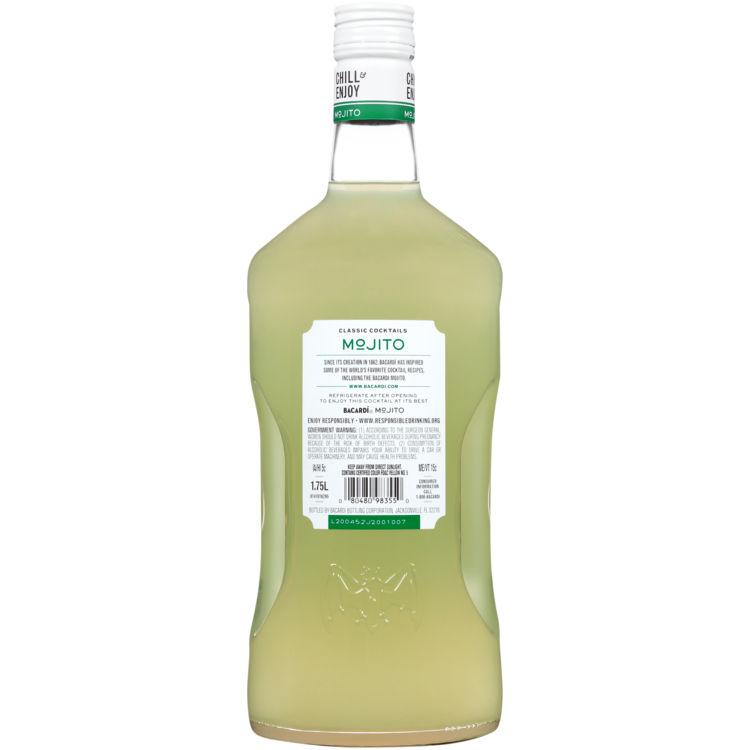 Bacardi Mojito Classic Cocktails 25 - 1.75L - Back