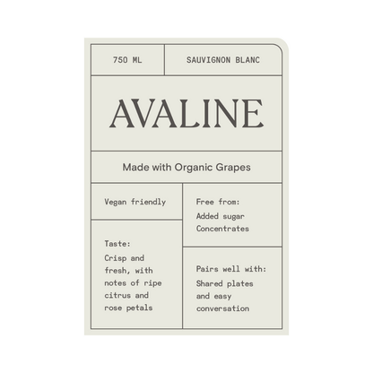 Avaline Sauvignon Blanc France Made With Organic Grapes - 750ML - Front Label