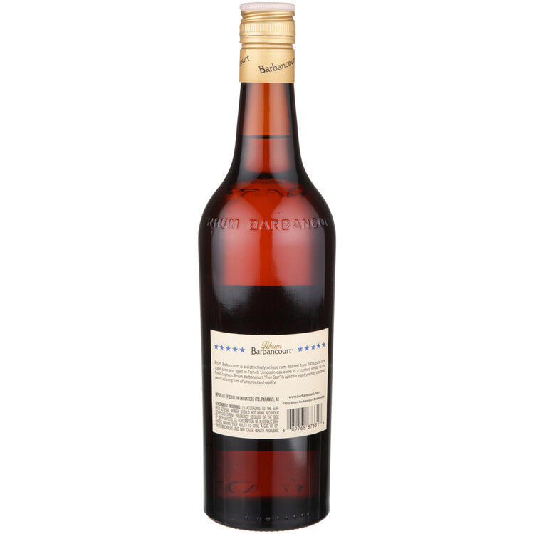 Rhum Barbancourt Aged Rum Reserve Speciale Five Star 8 Yr 86 - 750ML - Back