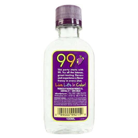 99 Brand Grape Schnapps 99 - 100ML - Back