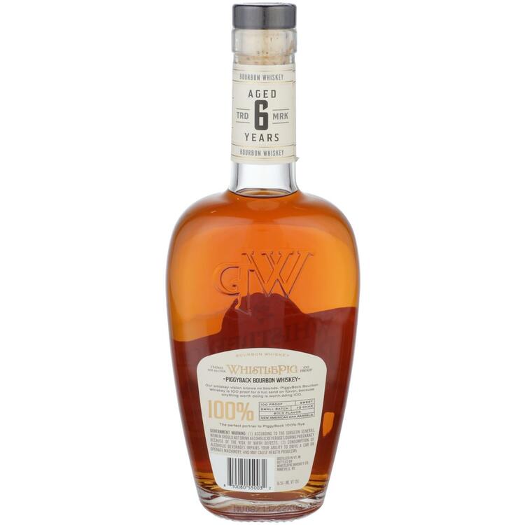 Whistlepig Bourbon Piggyback 6 Yr 100 - 750ML - Back