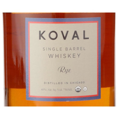 Koval Rye Whiskey Single Barrel 80 - 750ML