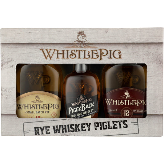 Whistlepig Rye Piglets 1 Each Old World 12 Yr 86, Whisky 10 Yr 100, Pi - 50ML