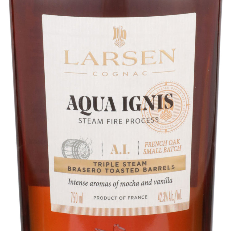 Larsen Cognac Aqua Ignis 84.6 - 750ML - Front Label