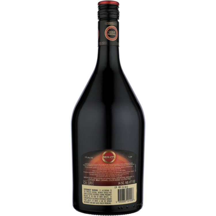 Molly's Irish Cream Liqueur 34 - 1.0L - Back
