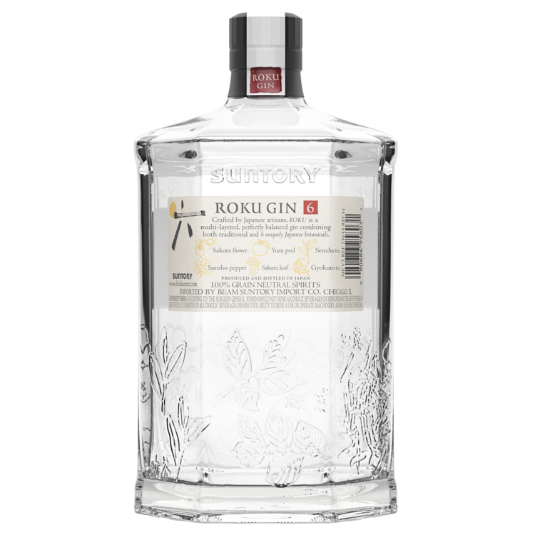 Suntory Dry Gin Roku 86 - 750ML - Back